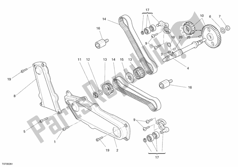 Todas as partes de Correia Dentada do Ducati Monster S2R 800 2007